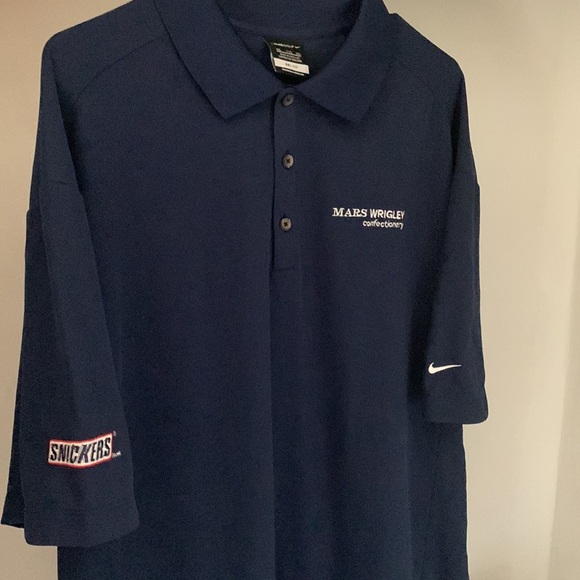 SNICKERS Nike Golf Polo Men’s XXL Mars Wrigley Confectionery Navy - Picture 4 of 7